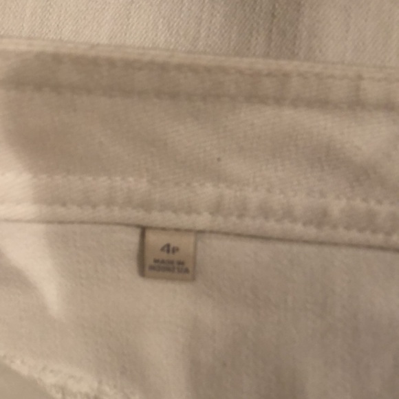 Talbots sz 4P White Denim Knee Length Skirt - Picture 5 of 6